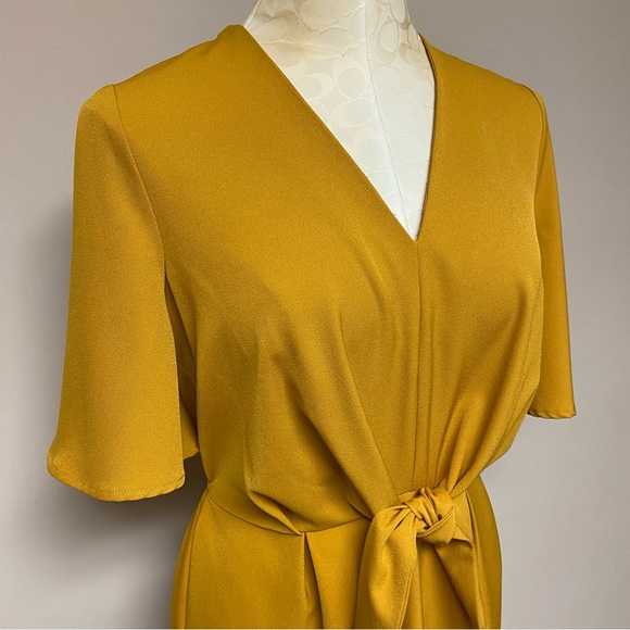 Black Tape Tie Waist Minidress - Picture 5 of 6